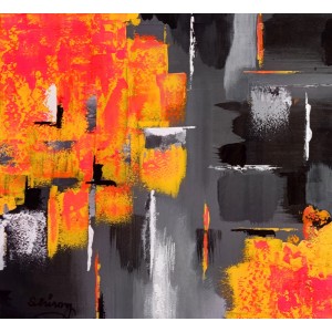 Arshad Shirazi, 18 x 18 Inch, Acrylic on Canvas, Abstract Painting, AC-ARS-038
